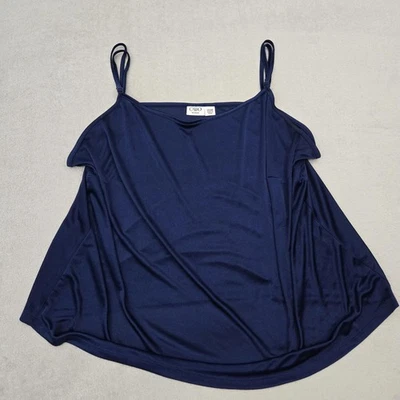 Camiseta sin mangas Cato para mujer 22/24 W azul marino camisola correas ajustables talla grande Foto 1 de 4