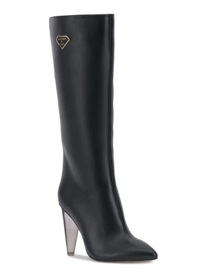 MATEO BY INC Womens Black Arch Support Charlotte Pointed Toe Stiletto Boots 7 M - Image 1 of 4