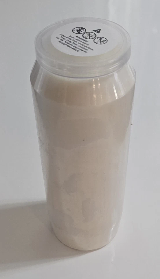 9 Day White Prayer Candles 10 Pack 7" Tall Pillar for Religious Memorial Party D