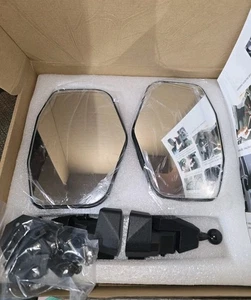 AUPOWER Heavy-Duty Side Mirrors for 2016-2025 Can-Am Defender MAX Aluminum - Picture 1 of 10