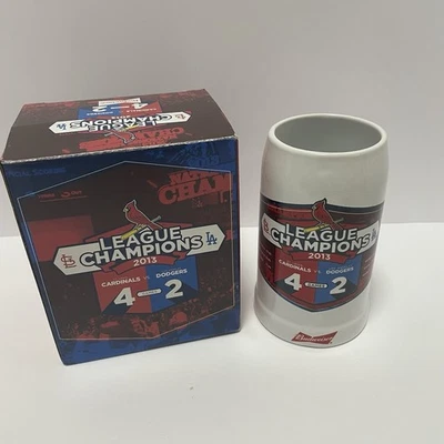 St. Louis Cardinals Vs Los Angeles Dodgers 2013 Liga Campeones Cerveza Stein MLB Foto 1 de 4
