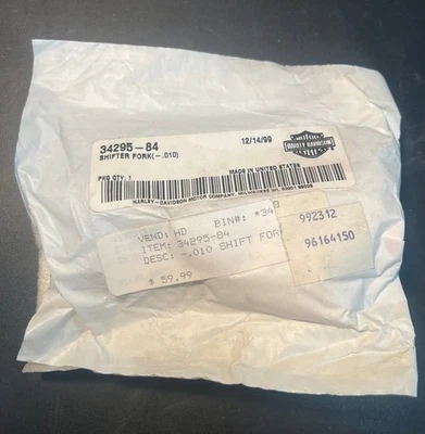 Horquilla de cambio Sportster Iron Head OEM -.010 HD# 34295-84 NOS Foto 1 de 4