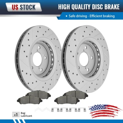 Rotores de freno delanteros + pastillas de cerámica para Honda Pilot Ridgeline 2016 2017-2021 Foto 1 de 4