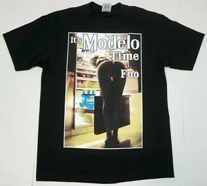 IT'S MODELO TIME FOO T-shirt Mexico Cerveza Mexican Beer Men's Tee Black New - Picture 1 of 2