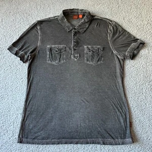 NEU Hugo Boss Poloshirt Herren Large grau anthrazit Waschung Taschen Freizeit Outdoor - Bild 1 von 12