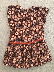 Gymboree Girls Floral Dress 14 XL Lined Short-sleeve Rayon Over Knee - Picture 1 of 10