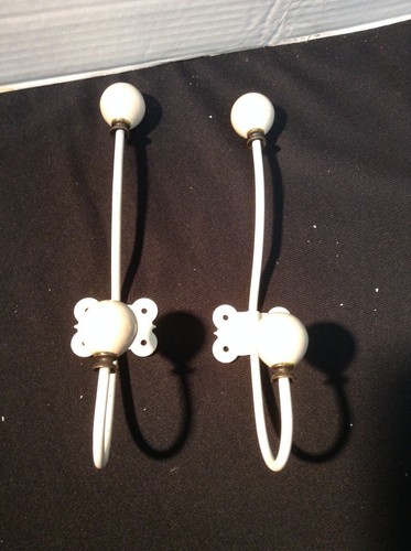 OFF WHITE 2 manopole in vetro metallo cappotto a gancio cappello asciugamano appendiabiti tenda cravatta posteriore bianco