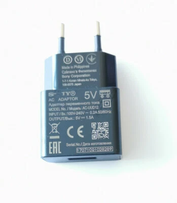 EU 1.5A AC-UUD12 USB Adaptor for Sony Dpt-RP1 Dpta-RS1 Dpt-S1 DSC-RX100 DSC-HX80 - Image 1 of 4