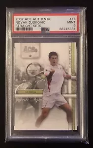 Novak Djokovic 2007 Ace authentische gerade Sets #16 PSA 9 neuwertig Rookie RC Serbien - Bild 1 von 5