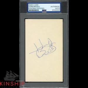 Herb Brooks signed 3x5 Index Card PSA DNA Slabbed Vintage Auto C3989 - Picture 1 of 1