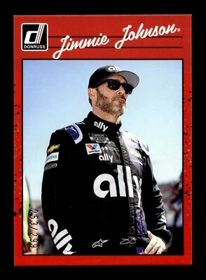 3-10-07 PWE READ . 2023 donruss nascar #174 jimmie johnson retro Red /299 - Image 1 of 2