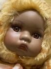 Kuza Kidz Tiger Kids 6” Plastic Face Plush Doll Kuddle Kritters Girl Eyelashes