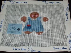 BARBARA & CHARLOTTE Handpainted GINGERBREAD MAN ORNAMENT Needlepoint Canvas - Picture 1 of 3