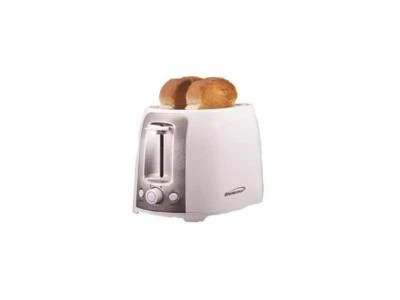 Brentwood TS-292W White and Stainless Steel 2 Slice Cool Touch Toaster - Image 1 of 4
