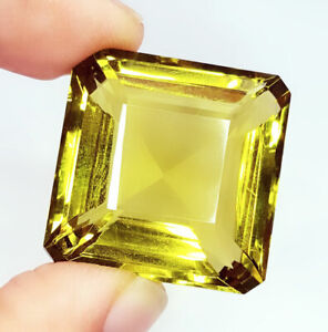 Loose Gemstone 55-60 Ct Yellow Topaz Certified Brazilian Big Size Topaz Gem 093