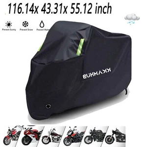 4XL Motorcycle Cover Dust Bike Waterproof Rain UV Sun Snow Protector For Harley - Picture 1 of 11
