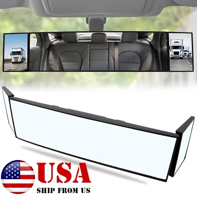 Car Truck Van interior rearview Mirror XL Vision Rear View Wide Angle baby watch - Image 1 of 4