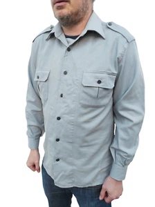 New vintage 1980s Italian Guardia di Finanza wool shirt military army deadstock - Imagen 1 de 12