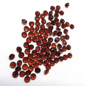 25 Pcs AAA Natural Garnet 2mm Round Shape Faceted Calibrated Size Loose Gemstone - Picture 1 of 5