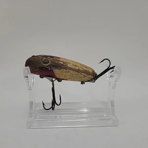 Fishing Lure South Bend Babe Oreno Vintage Red White Hand Painted Wood 2 Inches - Picture 1 of 5