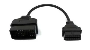 Obd Cable 20 cm Obd 2 Socket for Toyota 22pin in Black Adapter Car Diagnosis - Picture 1 of 4