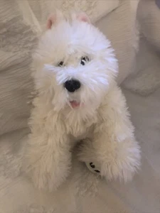 Build A Bear Promise Pet 12" White Westie Terrier Puppy Dog Stuffed Plush Animal - Picture 1 of 4