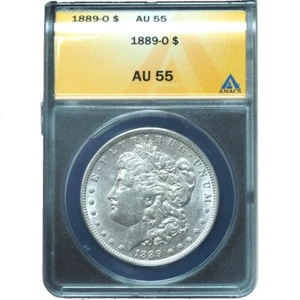 1889-O Morgan Dollar AU55 ANACS - Bright White Attractive Example - Picture 1 of 3