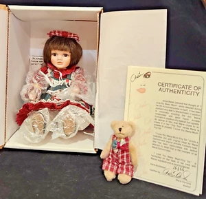 Marie Osmond "I Love You Beary Much Tiny Tot" 7" Doll & Bear, Box, COA, #16366 - Picture 1 of 3