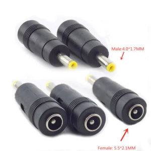 DC Power Plug Adapter Connector 5.5 x 2.1mm Female To 4.0x1.7mm Male Notebook - Picture 1 of 9