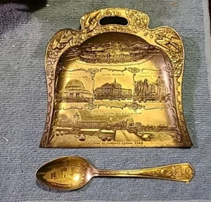 ANTIKER 1939 CHIGAGO "CENTURY OF PROGRESS" LÖFFEL & KEHRSCHAUFEL WELTAUSSTELLUNG - Bild 1 von 8