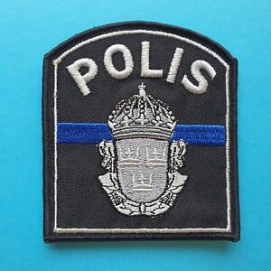 Sweden Swedish POLICE POLIS Polisen Sleeve Subdued Badge Patch Insignia