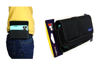 Mgbca Nylon Pouch For iPhone 17/16/15 , Phone Holster Belt Loop Clip Holder Case - Image 1 of 4