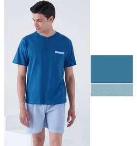 Pigiama uomo a manica corta in jersey di cotone Karelpiu KC2208 - Picture 1 of 1