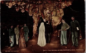 Vintage Kentucky KY Postcard 1908 Wedding Ceremony at Bridal Altar Mammoth Cave - Picture 1 of 3