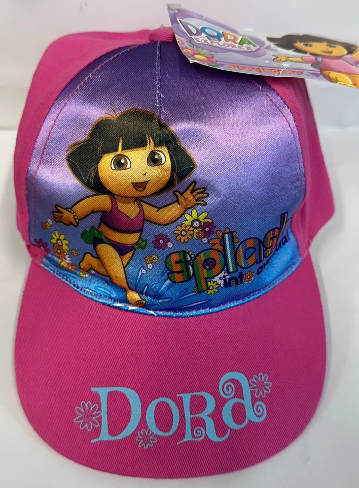 Boné de beisebol - Dora the Explorer - Maiô Splash rosa ajustável traseiro infantil NOVO - Imagem 1 de 4