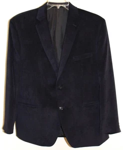 Giacca blazer Calvin Klein velluto a coste 44S blu navy foderato 2 bottoni cappotto sportivo - Foto 1 di 4