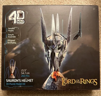 4D BUILD STORE SAURON HELMET 3D MODEL KIT,  LORD OF THE RINGS, 203 PIECES - Image 1 of 2