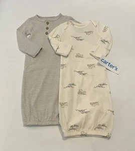 Carters Preemie Bebé Niño Niña Vestidos para Dormir Saco de Dormir Conjunto de 2 Piezas Lindo Elefante - Imagen 1 de 2
