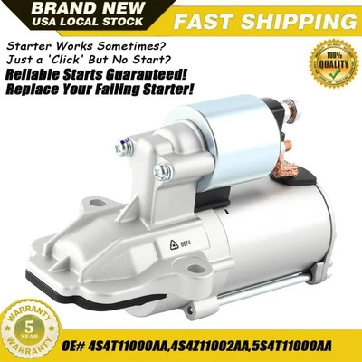 Starter For 2003-2013 Ford Edge Escape Focus Mazda Tribute 1.4KW 3S4T-11000-AC Foto 1 de 4