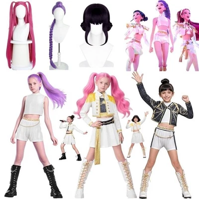 Halloween Kinder KPop：Demon Hunters Rumi Zoey Mira Kostüm Cosplay Fancy Kleid-DE - Bild 1 von 4