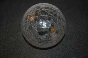 Vintage Crystal Ice Chip Ball Lamp Shade 3 1/8 " Fitter - Picture 1 of 2