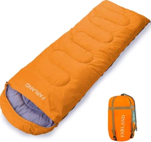 FARLAND Sleeping Bags 20℉ for Adults Teens Kids with Compression Sack Portable a - Picture 1 of 7