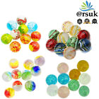 10pc Colour Glass Marbles Handmade Glow in the Dark Dotted Marbles Kids Toy Game