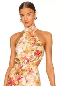 Significant Otro Vestido de Lapislázuli en Acuarela Floral AU/UK 10 US 6 Maxi - Imagen 1 de 11