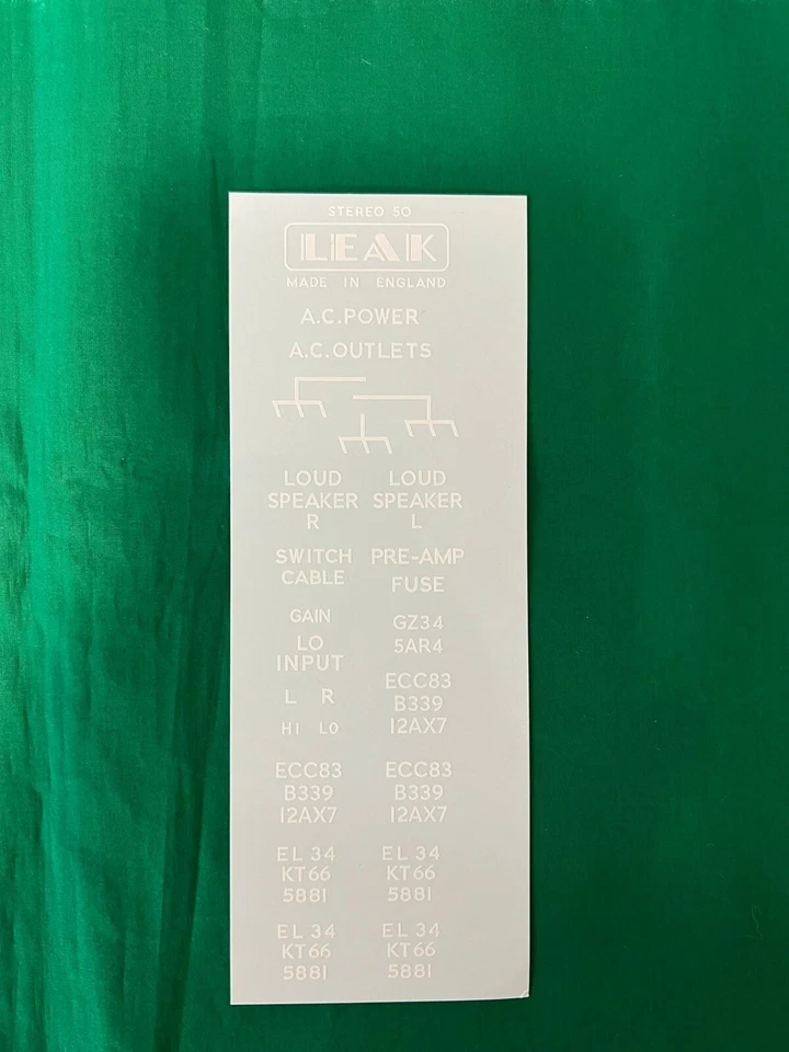 LEAK  STEREO 50 decals white - 1 kit - Immagine 1 di 1