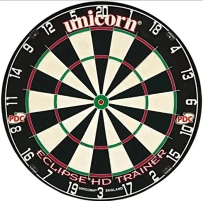 Unicorn Practice Dartboard / Eclipse HD Trainer / Slim Doubles & Trebles - New - Image 1 of 3