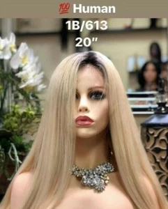 1B/613 Long 20 inch Blonde Lace Front Wig - Miracle Mink Luxe BeautyHair - Picture 1 of 1