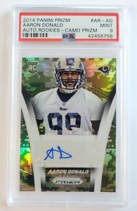 2014 Aaron Donald Prizm Rookie Auto Prizms Camo #ARAD #32/50 RC RAMS 