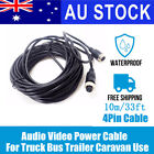 4Pin Video Extension Cable Wire For Rear View Reversing Camera Car Truck Rv 10M