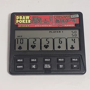 Radica 1992 Draw Poker Juego Electrónico Portátil Modelo 1410 Probado y Funciona - Imagen 1 de 4